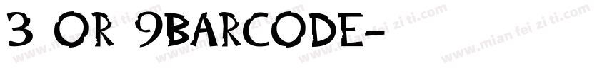 3 or 9barcode字体转换